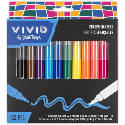 Eraser Markers, 11 Classic Ink Colors & 1 Erase Marker