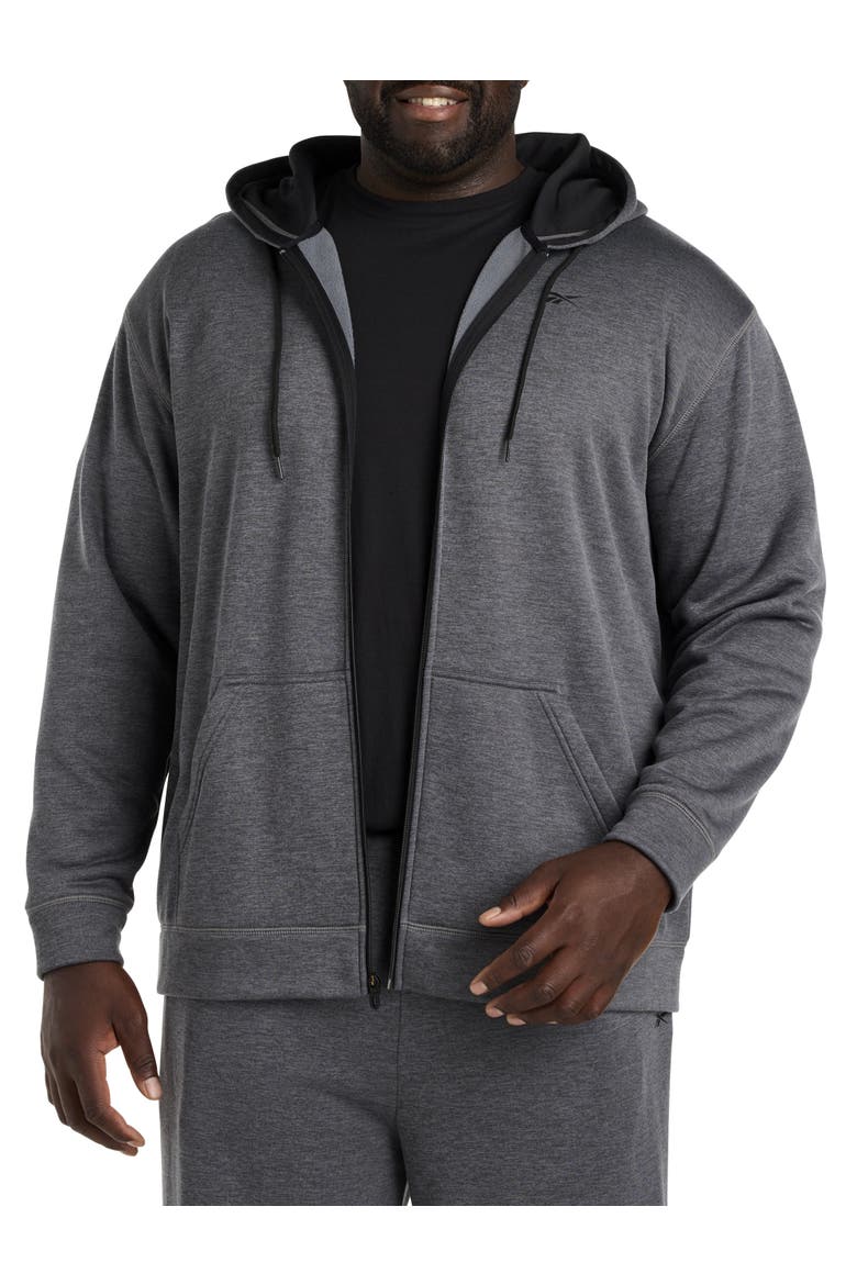 Performance Zip-Front Hoodie, Main, color, PURE GREY HEATHER