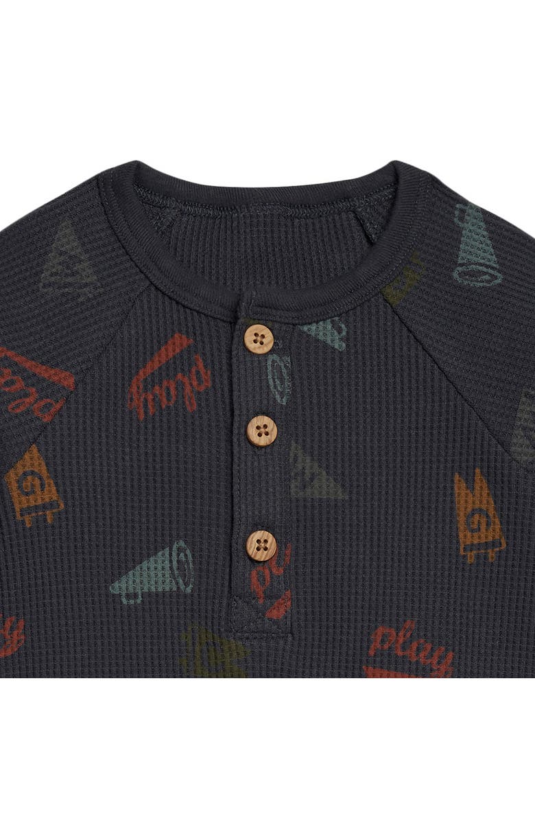 Modern Moments<sup>™</sup> by Gerber Waffle Knit Romper, Alternate, color, Varsity