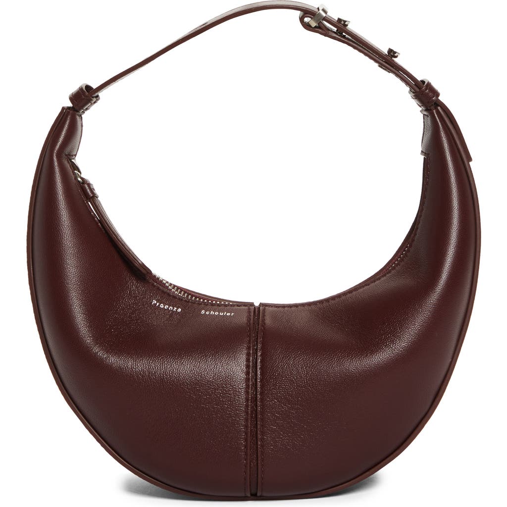 Proenza Schouler Mini Slide Leather Top Handle Bag In Dark Red