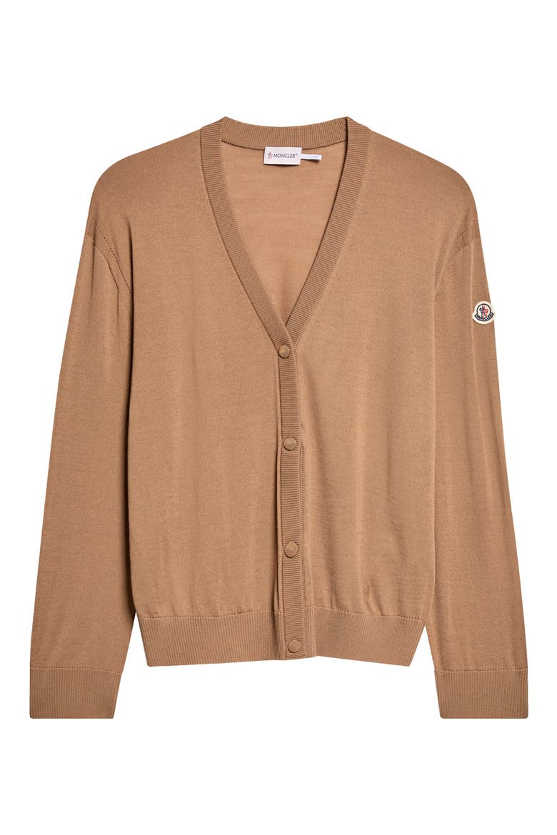 Virgin Wool Cardigan, Alternate, color, BEIGE