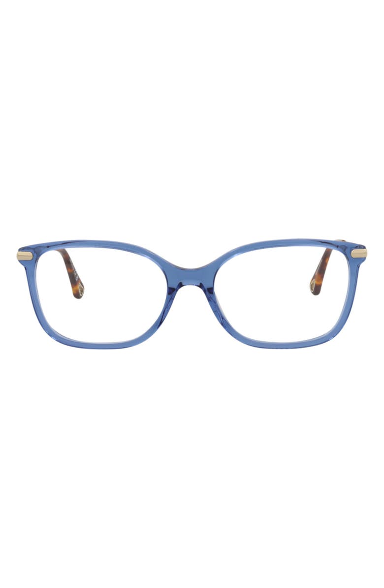 Chloé 54mm Square Optical Glasses, Main, color,
