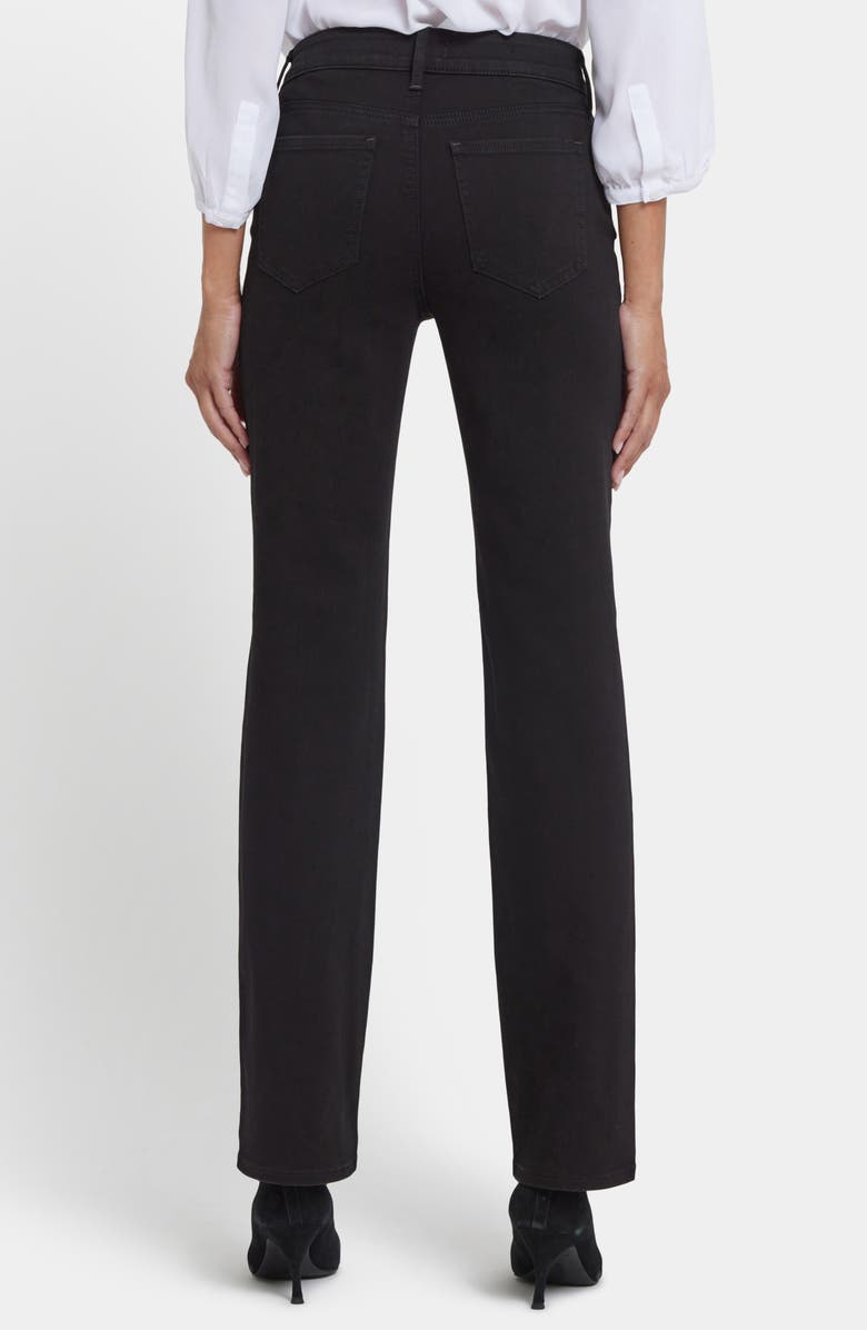 NYDJ Marilyn Embellished Straight Leg Jeans, Alternate, color, Black Rinse