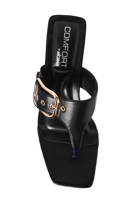 Wild Diva Lounge Merasa Heeled Slide Sandal In Black