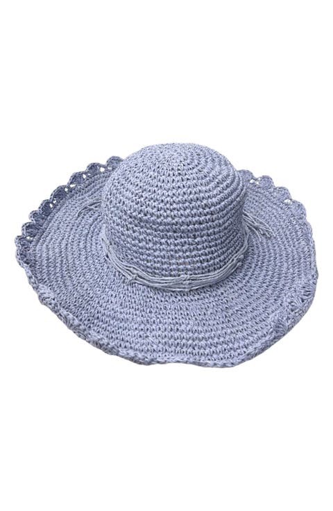 Scalloped Straw Sun Hat