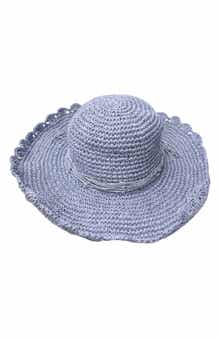 MARCUS ADLER Scalloped Straw Sun Hat