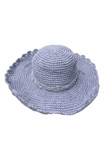 MARCUS ADLER Scalloped Straw Sun Hat