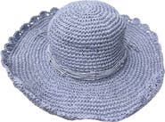 MARCUS ADLER Scalloped Straw Sun Hat