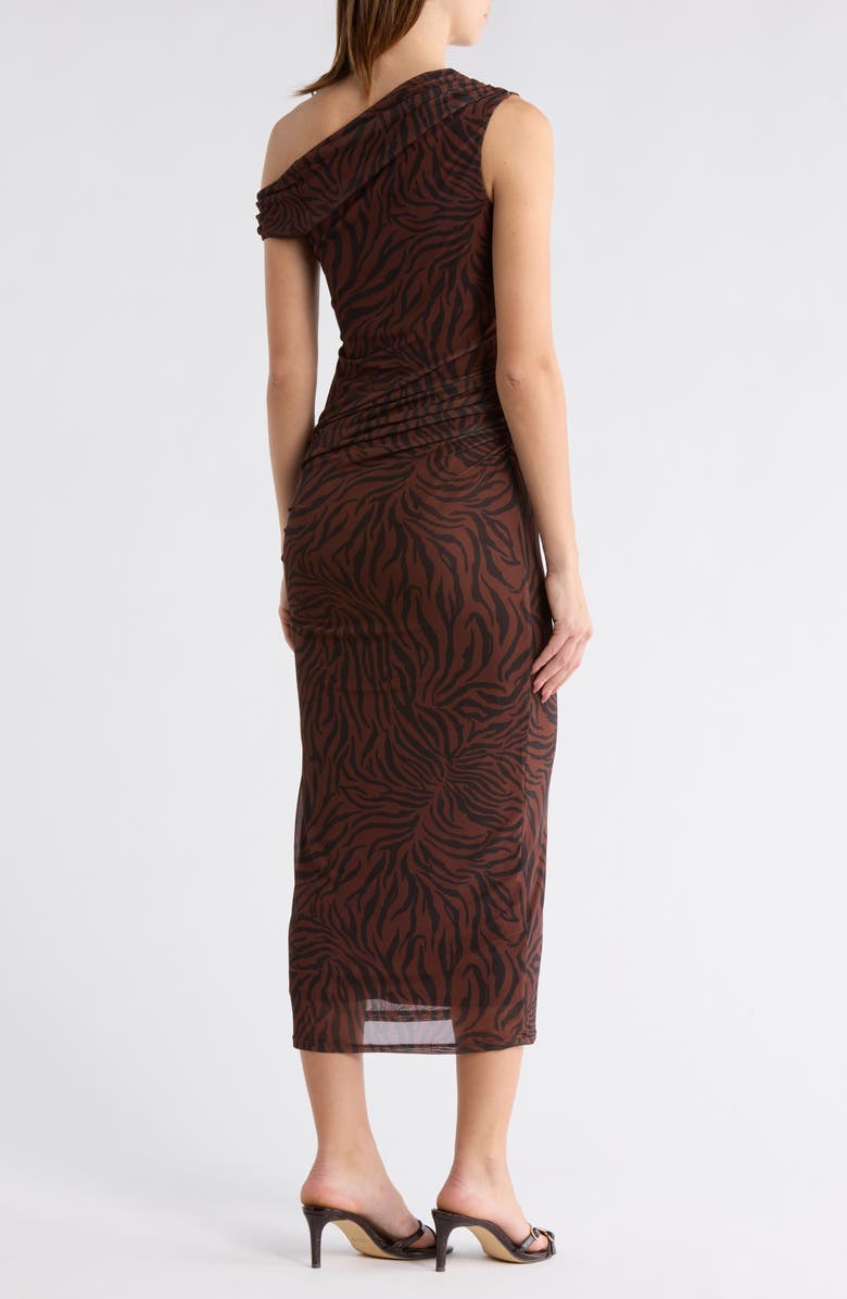 AFRM LOS ANGELES Aurelie One-Shoulder Maxi Dress, Alternate, color, Java Animal