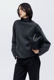H&M Seam-detail mock turtleneck sweater