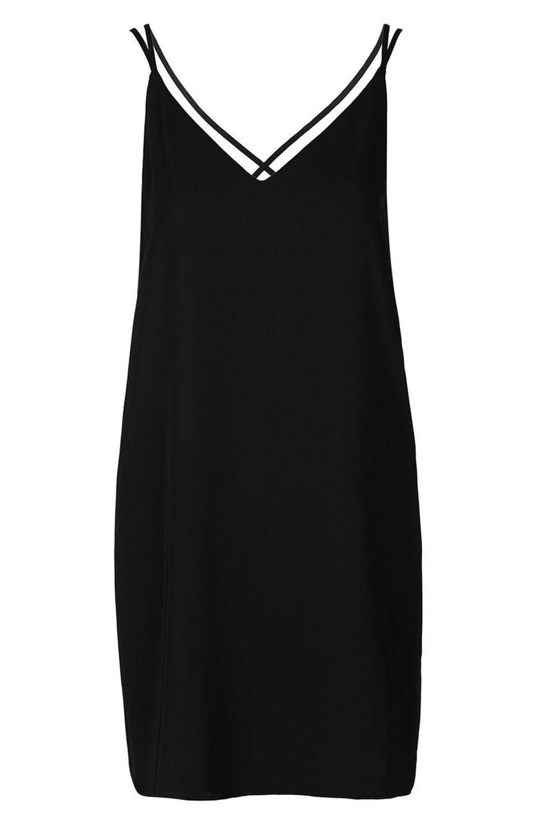 Topshop Crisscross Strap Slipdress, Alternate, color,