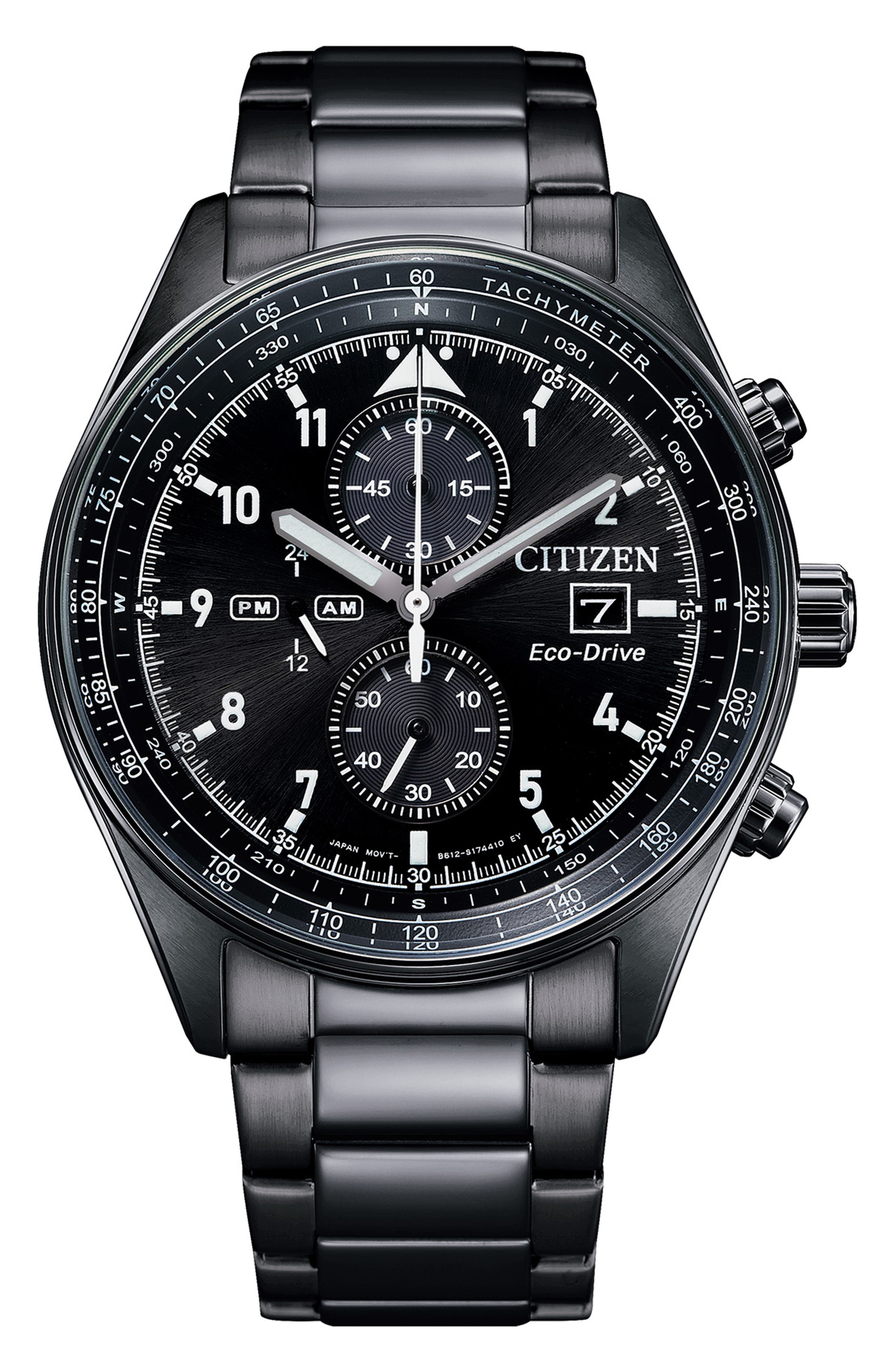 Eco-Drive Chronograph Bracelet Watch, 43mm