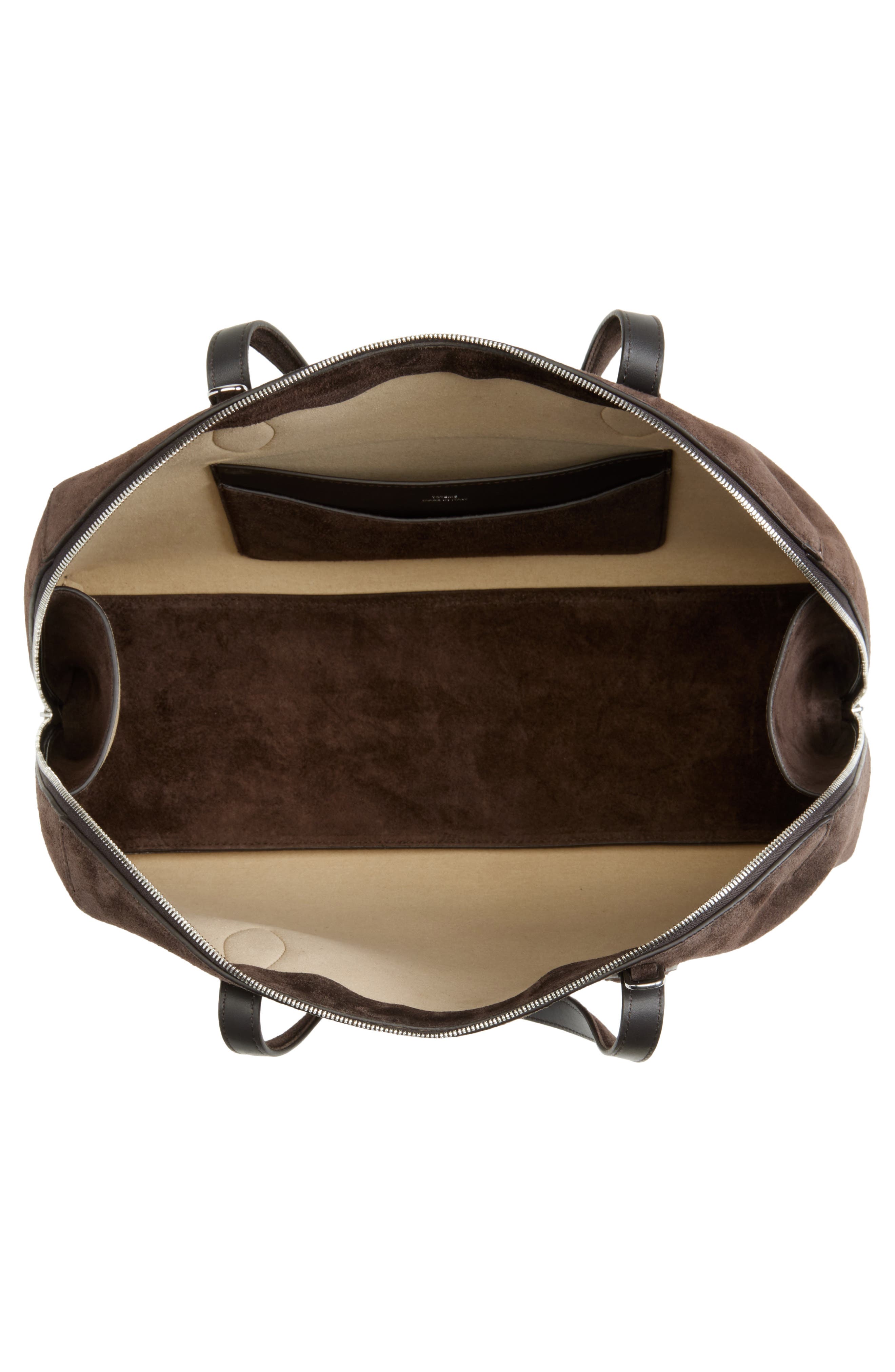 TOTEME Medium Day Suede Tote, Alternate, color, Brown