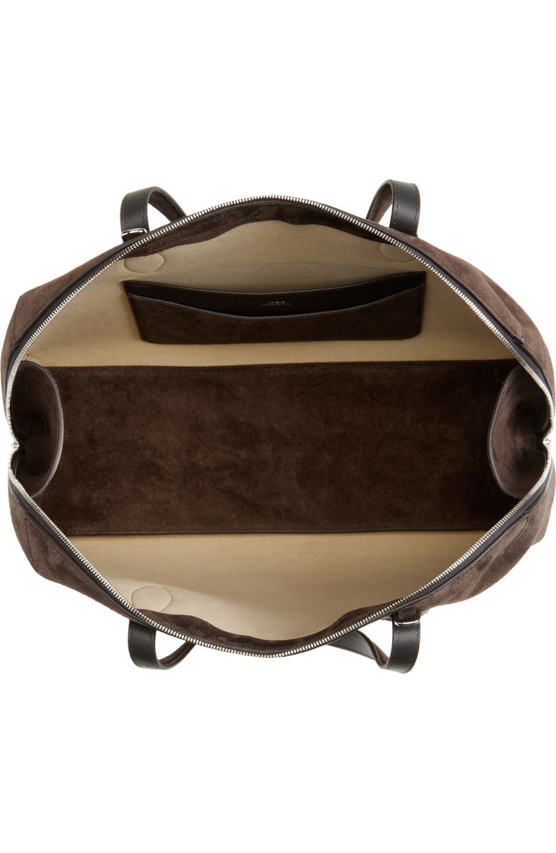 TOTEME Medium Day Suede Tote, Alternate, color, Brown