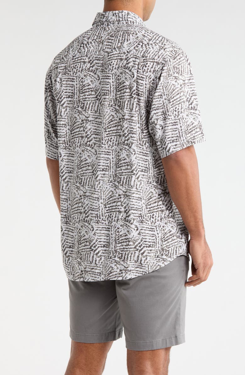 Tommy Bahama Veracruz Sands Island Echo Short Sleeve Button-Up Shirt, Alternate, color, Silver Sky