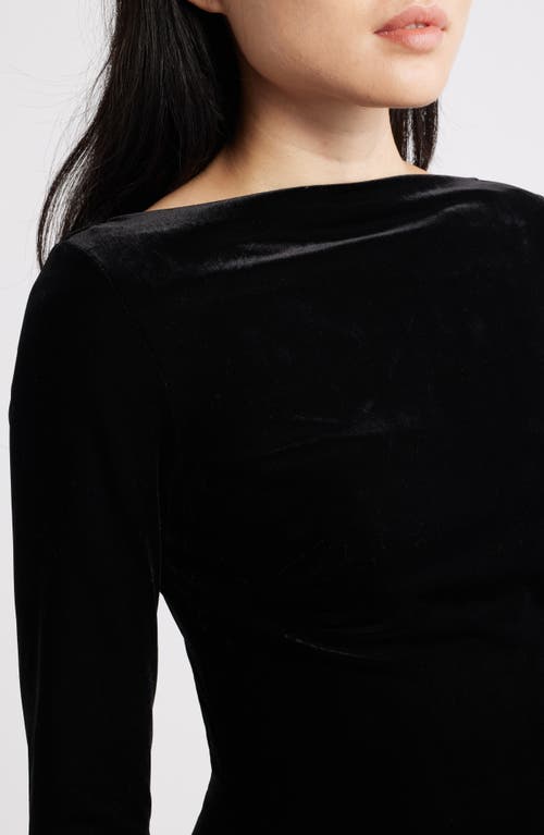 Sonya Moda Fiore Cutout Velvet Dress In Black