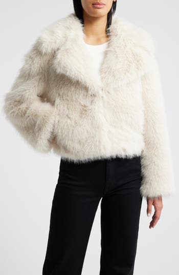 Factory bcbgmaxazria fur jacket