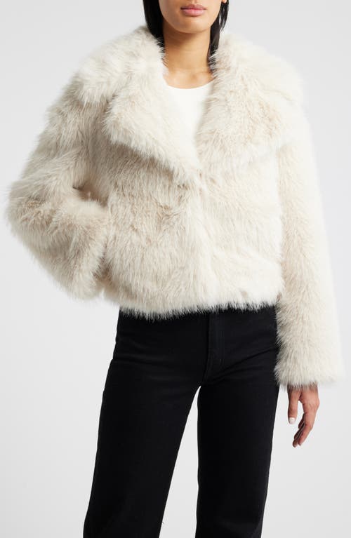 bcbg Faux Fur Crop Jacket in Hazelnut 