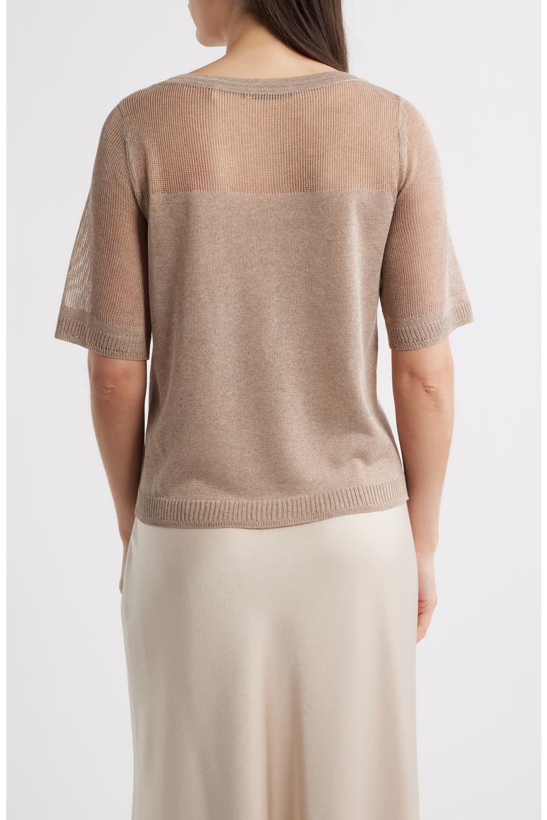Romi Elbow Sleeve Knit Top, Alternate, color, NATURAL