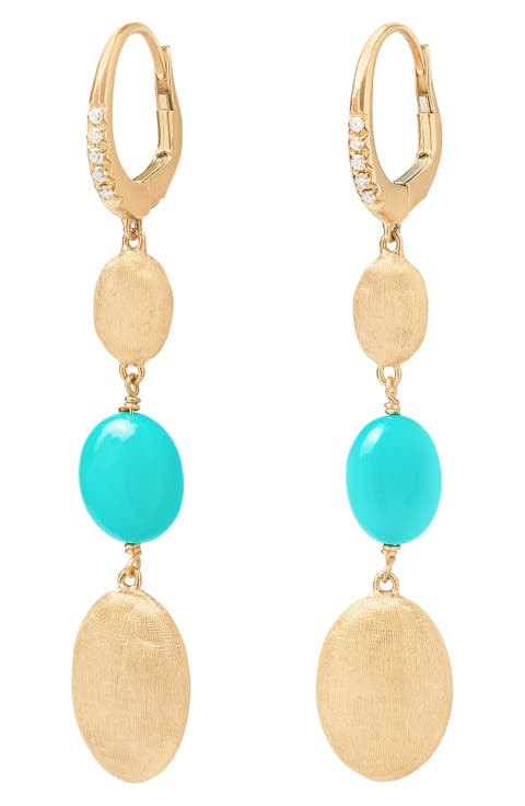 Siviglia Bead & Turquoise Drop Earrings