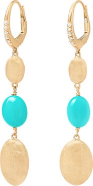 Marco Bicego Siviglia Bead & Turquoise Drop Earrings