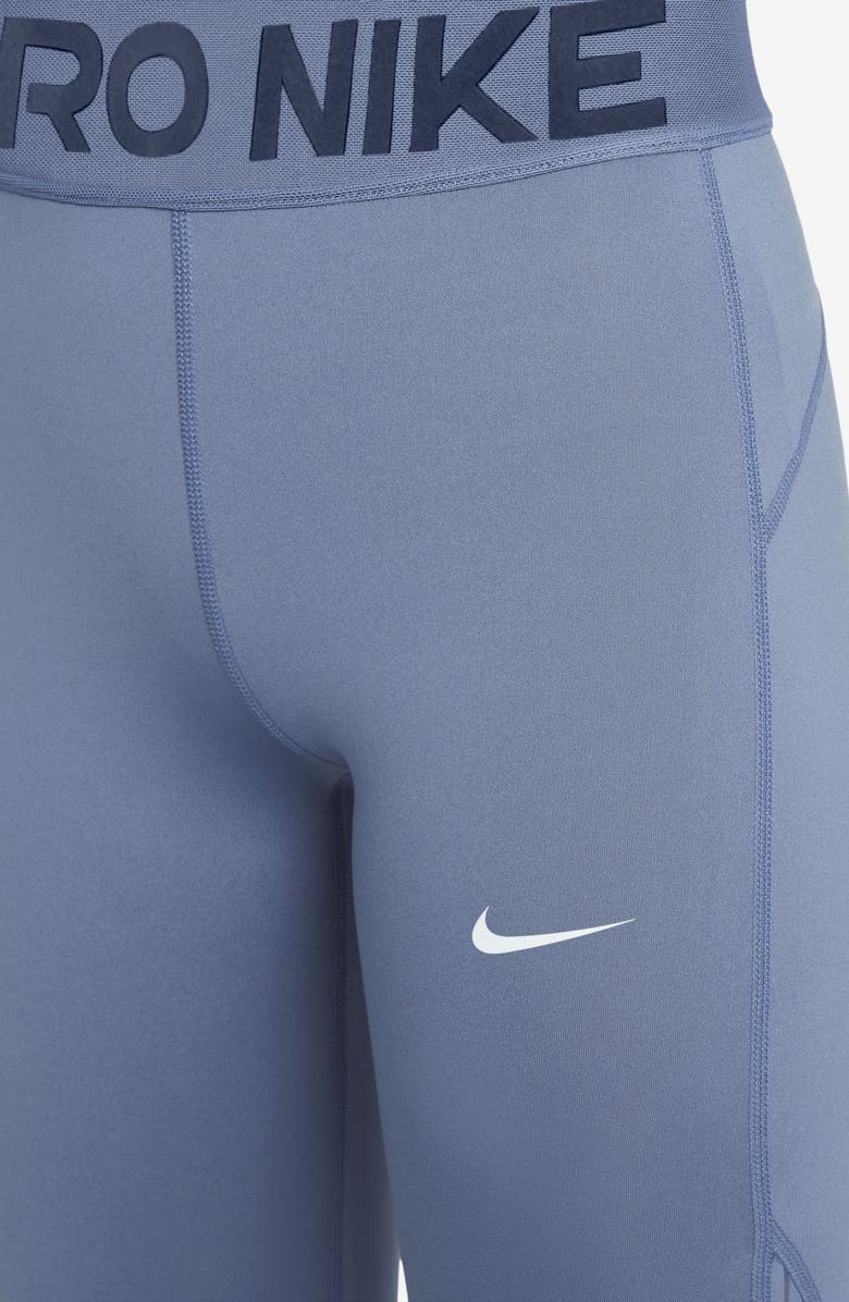 Nike Kids' Pro Dri-FIT Leggings, Alternate, color, World Indigo/ Navy/ White