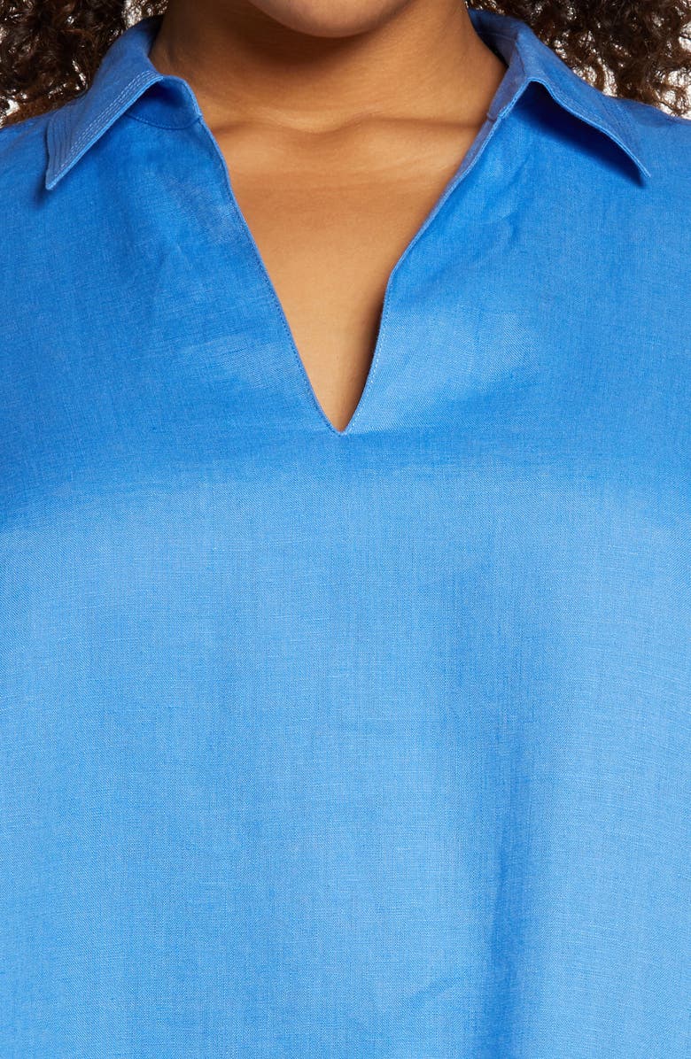 Lafayette 148 New York Sera Fringe Linen Shift Dress, Alternate, color,