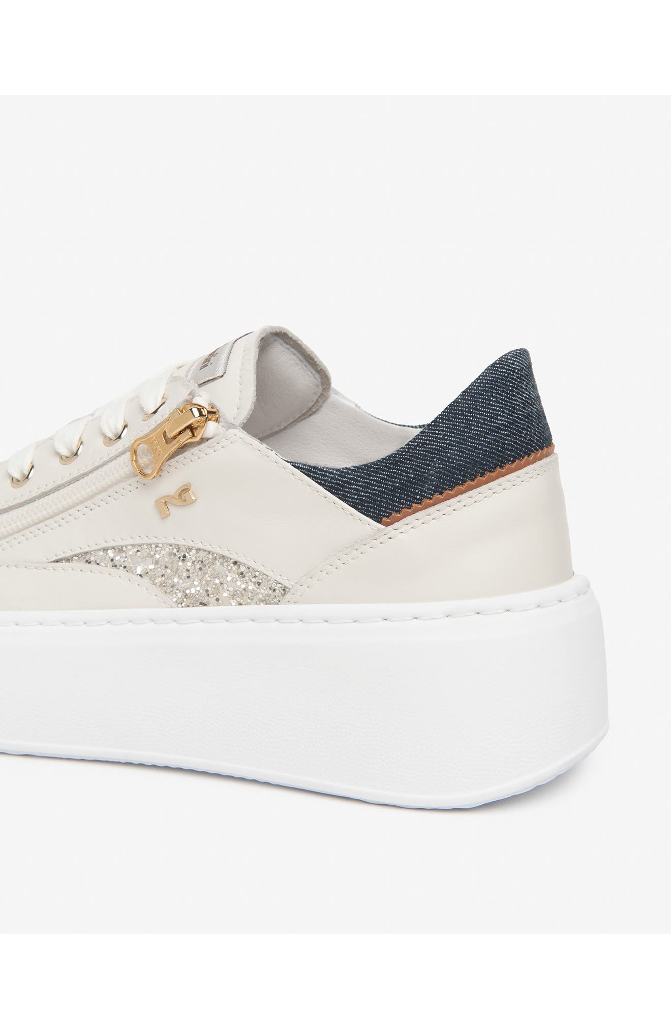 Side Zip Platform Sneaker, Alternate, color, BEIGE MULTI