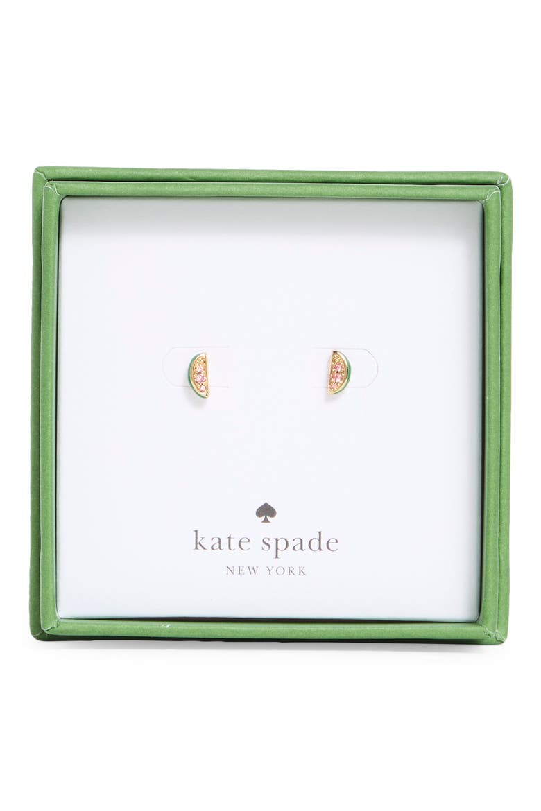 watermelon stud earrings, Main, color, PINK MULTI