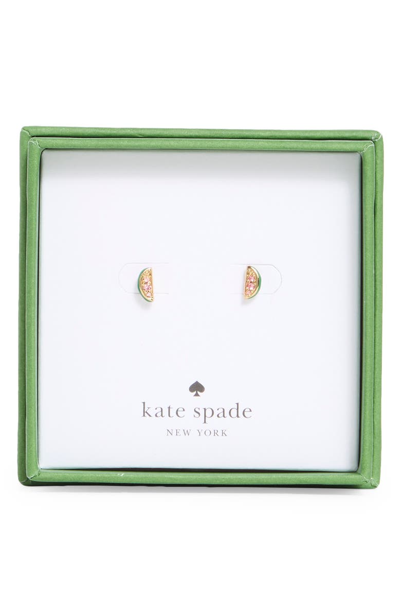 Kate Spade New York watermelon stud earrings, Main, color, Pink Multi