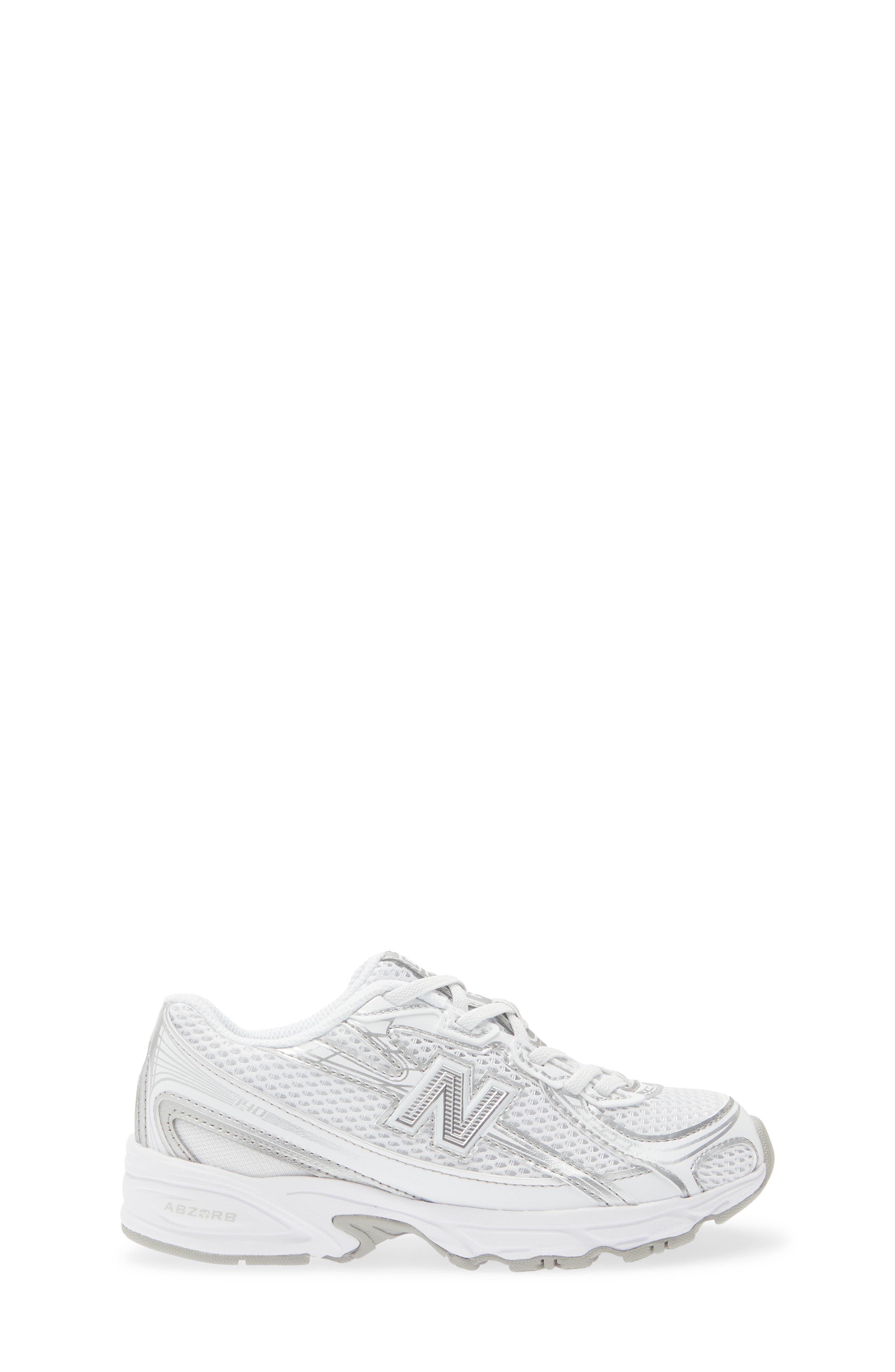 Kids' 740 Sneaker, Alternate, color, WHITE/ SILVER METALLIC