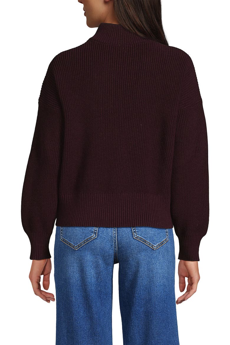Drifter Shaker Wedge Quarter Zip Sweater, Alternate, color, Aged Wine Heather