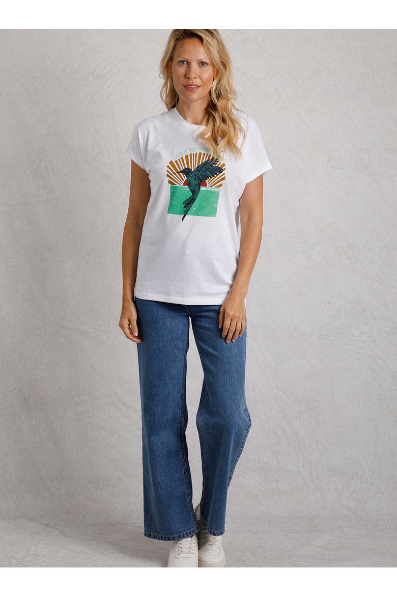 Fly Free Slub Graphic T-Shirt, Alternate, color, White