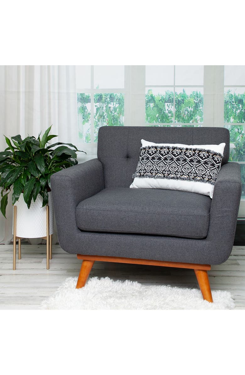 PARKLAND COLLECTION Quest Transitional White Throw Pillow, Alternate, color, White