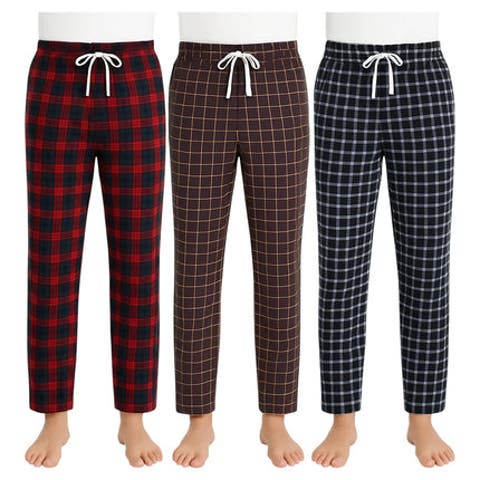 3 Pack Mens Flannel Pajamas Pants Ultra Soft