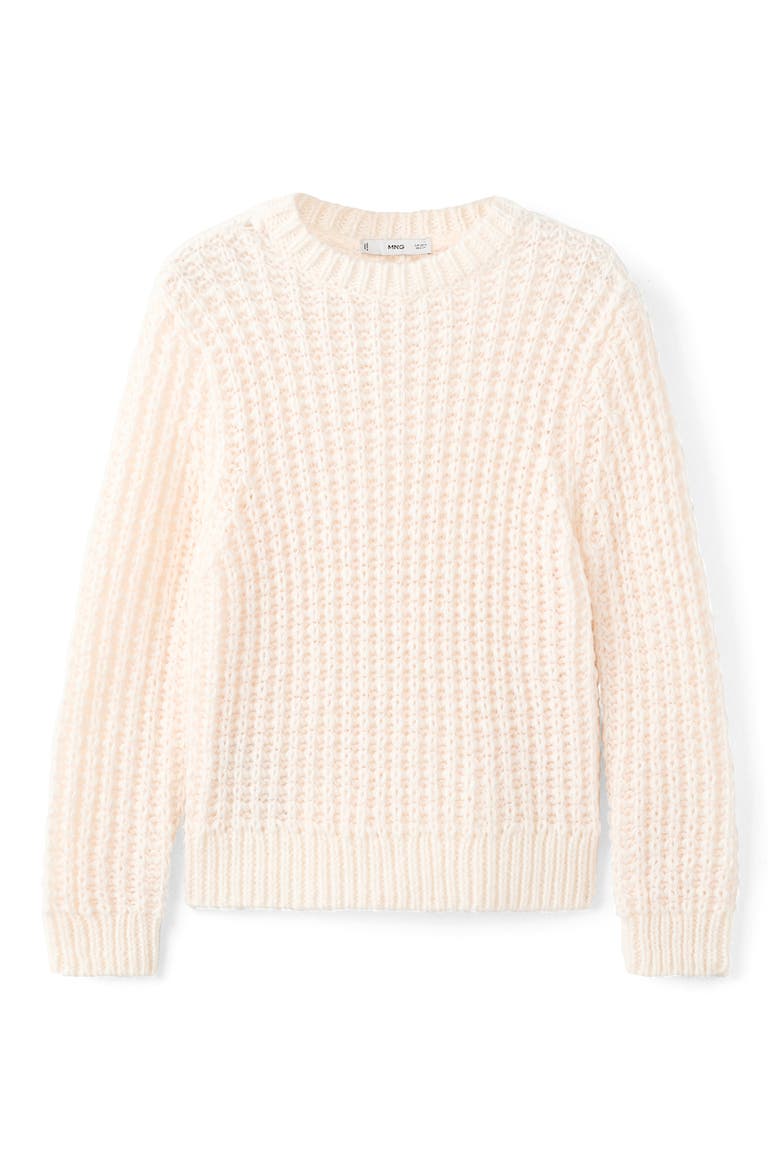 Openwork Knit Sweater, Main, color, ECRU