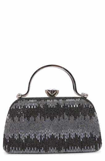 Two-Tone Rhinestone Clasp Bag