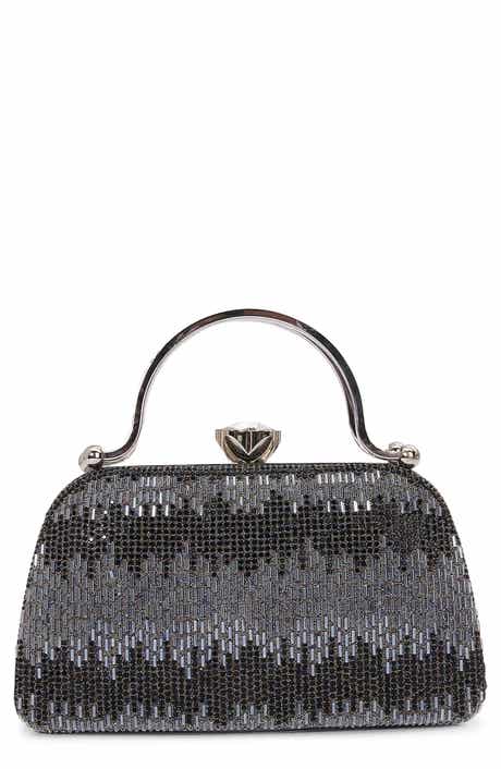 Two-Tone Rhinestone Clasp Bag