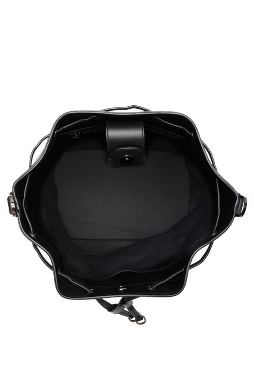 Mcm Dessau Monogram Bucket Bag In Black