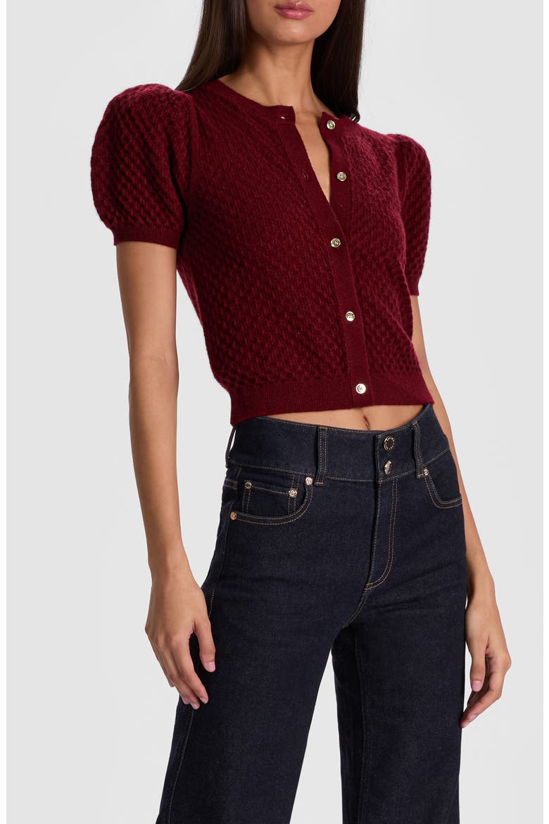 Sabine Puff Sleeve Crop Cashmere Blend Sweater (Women) | Nordstrom
