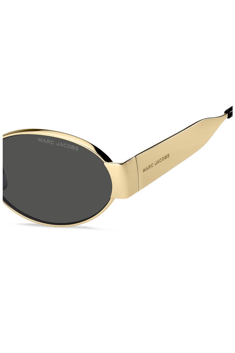 58mm Oval Sunglasses, Alternate, color, GOLD BLACK