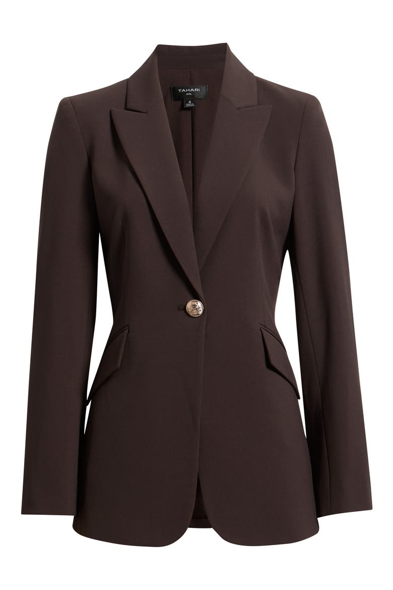 One-Button Blazer, Alternate, color, ESPRESSO