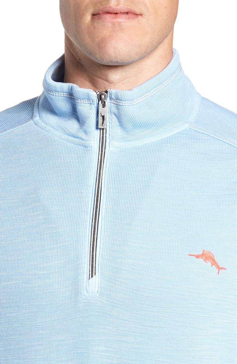 Tommy Bahama Tobago Bay Half Zip Pullover, Alternate, color, Light Sky