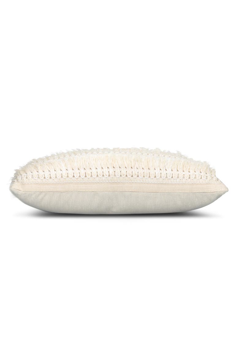 Cascade Indoor & Outdoor Woven Accent Pillow, Alternate, color, Crema