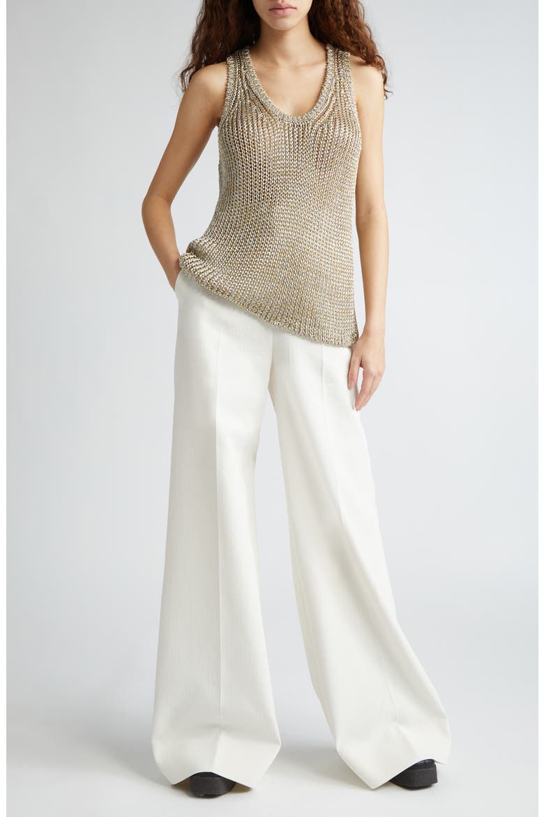 Metallic Sweater Tank, Alternate, color, 8945 - SILVER/ GOLD