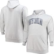 Champion Men's Champion Heathered Gray North Carolina Tar Heels Big & Tall Reverse Weave Fleece Pullover Hoodie Sweatshirt