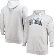 Champion Men's Champion Heathered Gray North Carolina Tar Heels Big & Tall Reverse Weave Fleece Pullover Hoodie Sweatshirt
