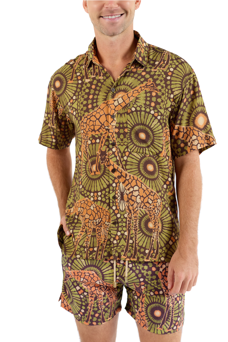 The Africa - Swim Trunks, Alternate, color, Brown