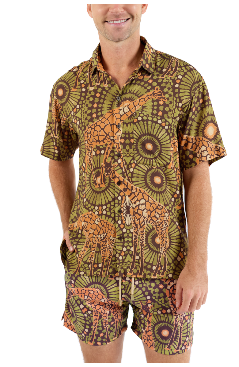 Kenny Flowers The Africa - Swim Trunks, Alternate, color, Brown