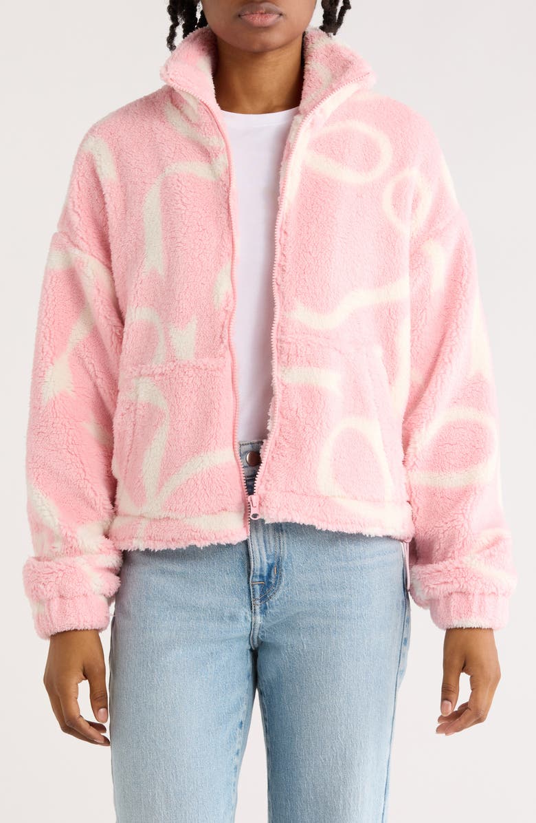 Thread & Supply Faux Shearling Jacket, Main, color, Pink Cream